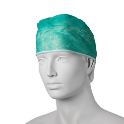 Chirurgická čiapka s úväzky (100 ks) - modrá